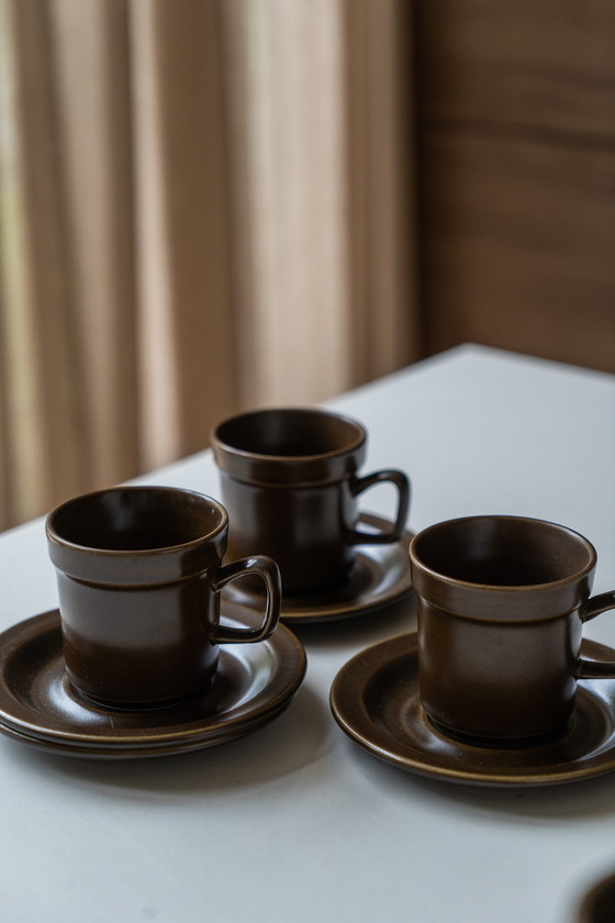 Image 1 of 6 cups & saucers NORWAY ceramic