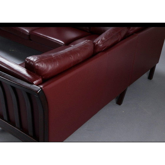Image 1 of Danish vintage model New York leather corner sofa by Hurup Mobelfabrik, 1970s