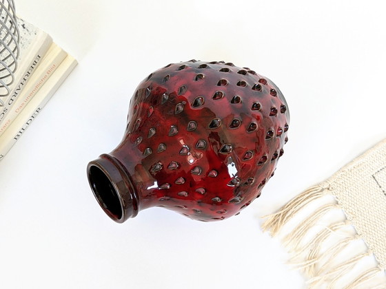 Image 1 of 1960S Strawberry Ceramic Vase | Made In Italy