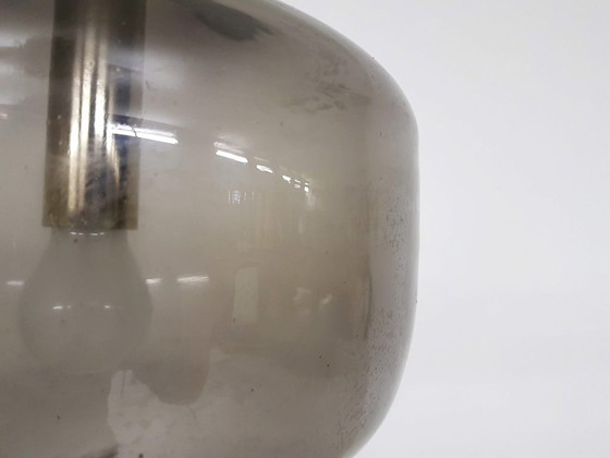 Image 1 of Mid-century grey glass pendant light