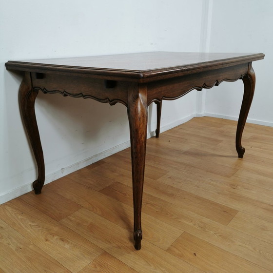 Image 1 of Brocante Queen Ann Dining Table Dining Room Table Extendable And Demountable