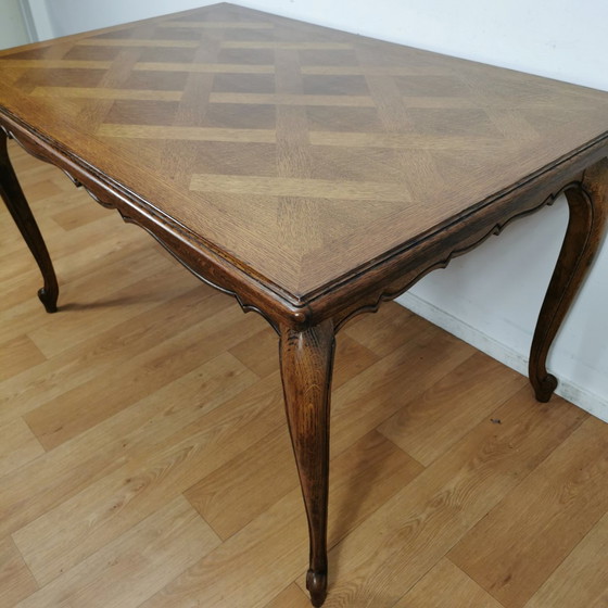 Image 1 of Brocante Queen Ann Dining Table Dining Room Table Extendable And Demountable