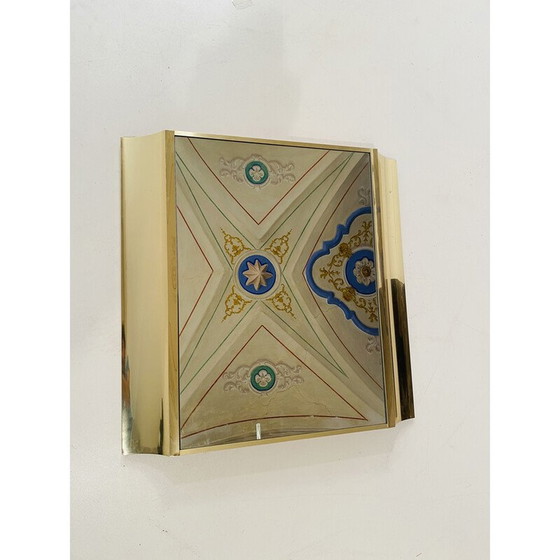 Image 1 of 1x specchio da parete dorato in stile Regency italiano, anni '70