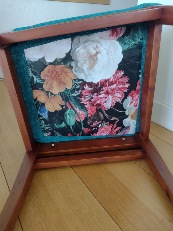 Image 1 of Tavolo da pranzo vintage in legno e 4 sedie abbinate