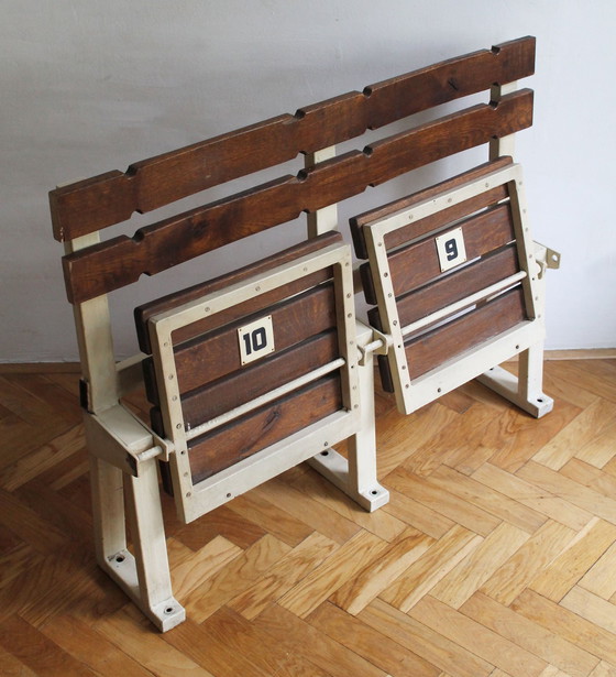 Image 1 of 1970'S Stadium Bench, Seats No. 9 And No. 10