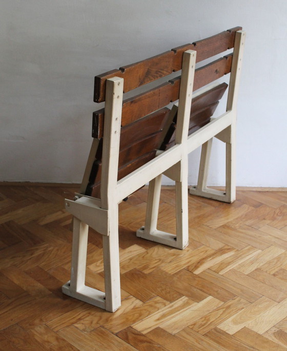 Image 1 of 1970'S Stadium Bench, Seats No. 9 And No. 10