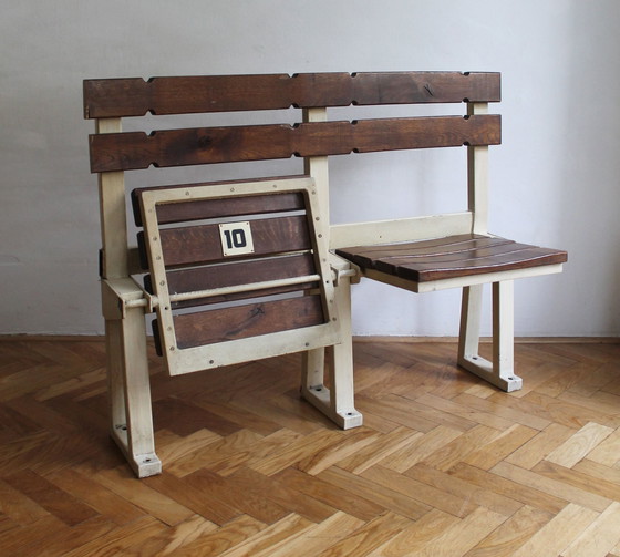 Image 1 of 1970'S Stadium Bench, Seats No. 9 And No. 10