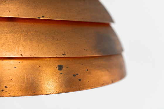 Image 1 of Early copper “Beehive” pendant light by Hans-Agne Jakobsson for AB Markaryd (Sweden, 1950s).