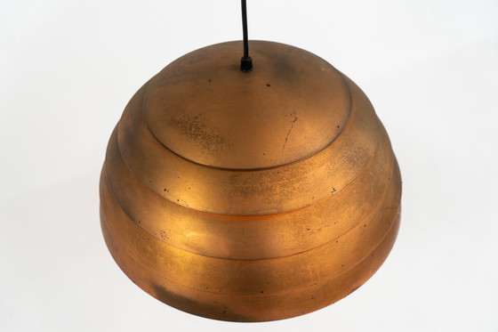 Image 1 of Early copper “Beehive” pendant light by Hans-Agne Jakobsson for AB Markaryd (Sweden, 1950s).