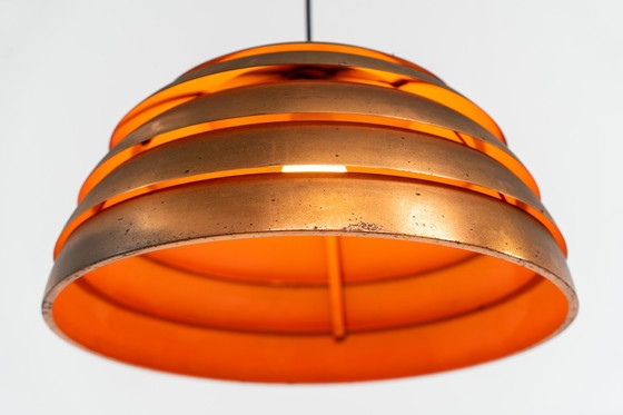 Image 1 of Early copper “Beehive” pendant light by Hans-Agne Jakobsson for AB Markaryd (Sweden, 1950s).