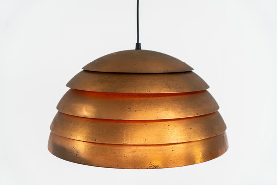 Image 1 of Early copper “Beehive” pendant light by Hans-Agne Jakobsson for AB Markaryd (Sweden, 1950s).