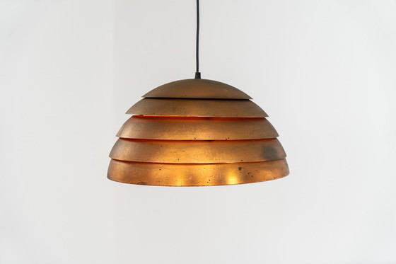 Image 1 of Early copper “Beehive” pendant light by Hans-Agne Jakobsson for AB Markaryd (Sweden, 1950s).