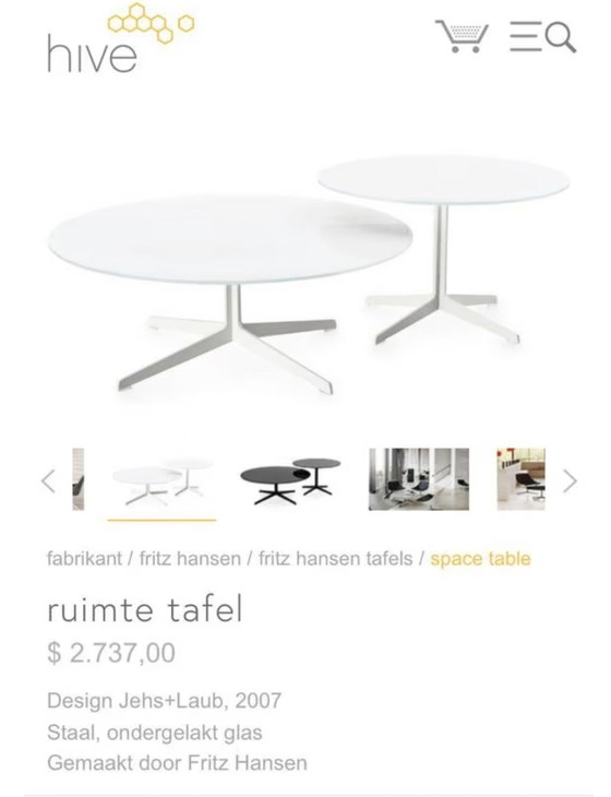 Image 1 of Fritz Hansen Space Coffee table