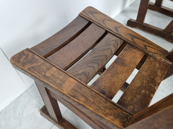 Image 1 of 6x Vintage brutalist dining chair