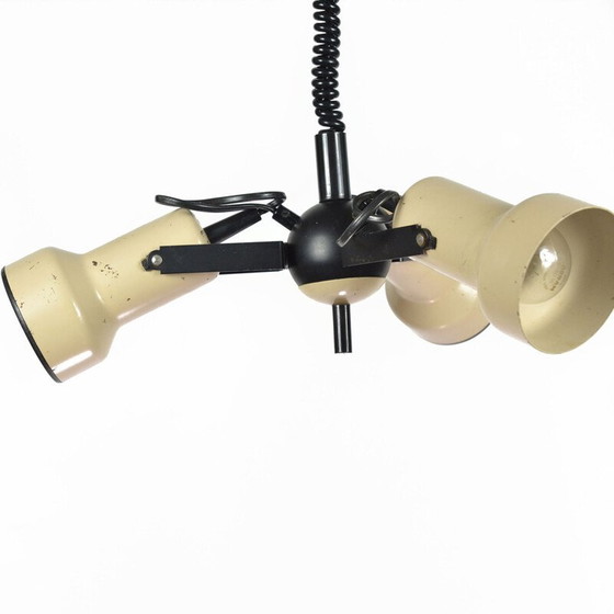 Image 1 of Lampada a sospensione vintage in acciaio beige in stile spaziale di Richard Essig Besigheim, Germania 1970