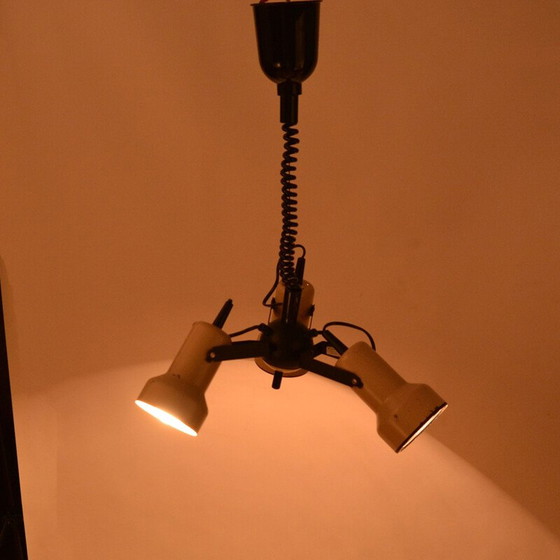 Image 1 of Lampada a sospensione vintage in acciaio beige in stile spaziale di Richard Essig Besigheim, Germania 1970