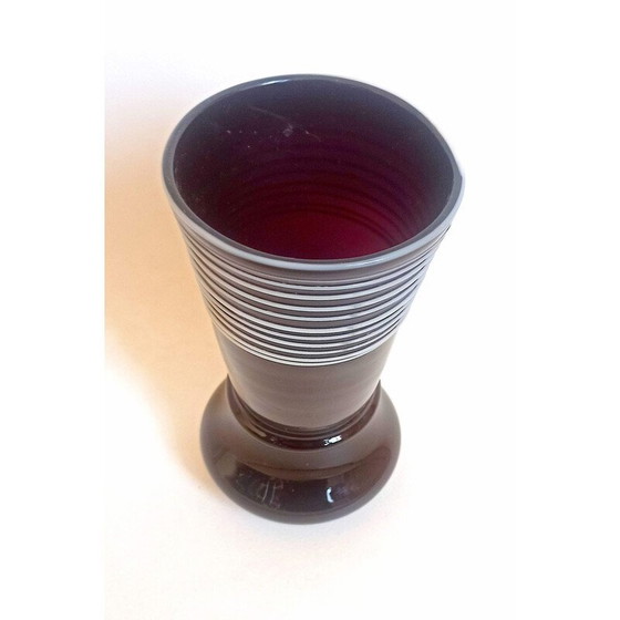 Image 1 of Vintage garnet glass vase, 1960