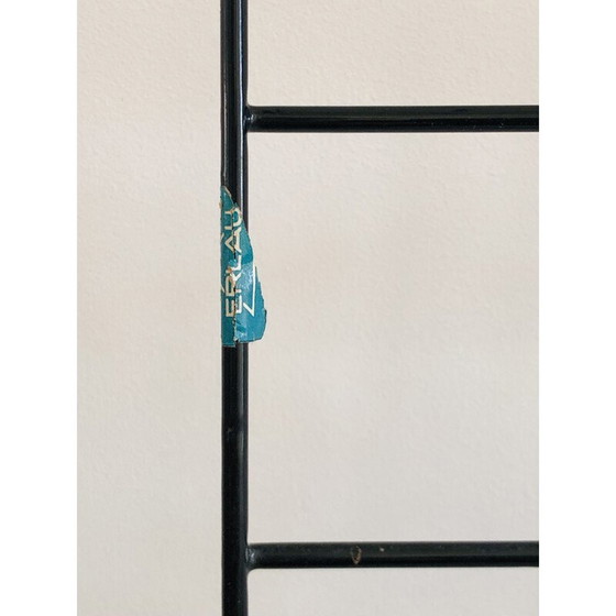 Image 1 of Vintage black lacquered metal wall coat rack by Karl Fichtel for Drahtwerke Erlau A.G.Aalen, Germany 1950