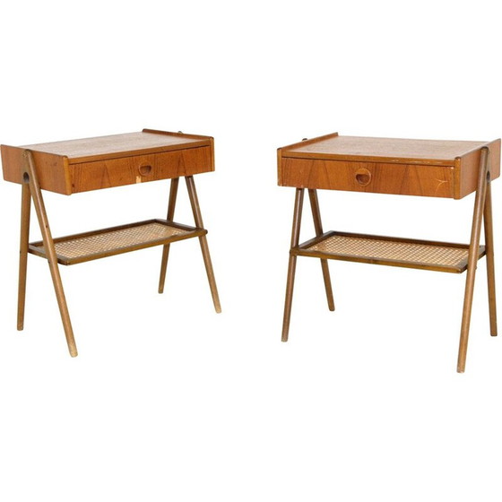 Image 1 of Pair of vintage teak night stands, Sweden 1960