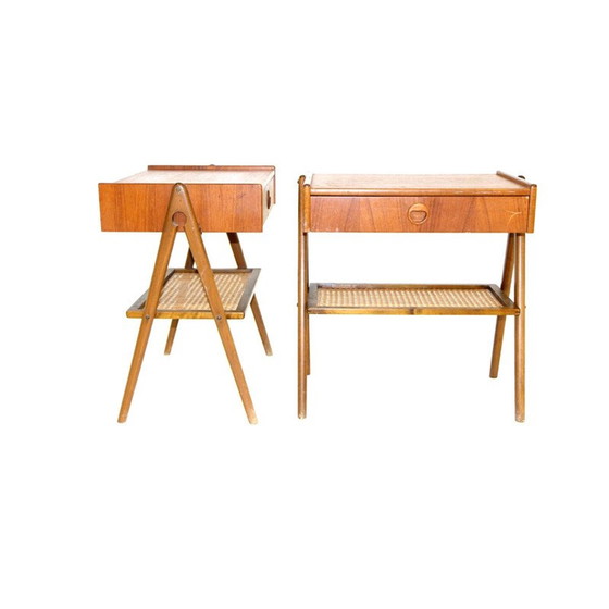 Image 1 of Pair of vintage teak night stands, Sweden 1960