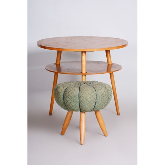 Image 1 of Mid century round footrest, 1950s