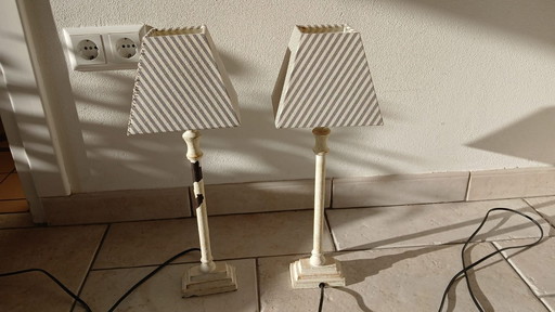 Identical Pair Retro Table Lamps Aura Essentials