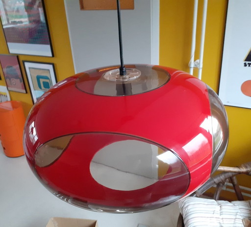 Massive Bug Eye/Ufo Pendant Lamp (Red)