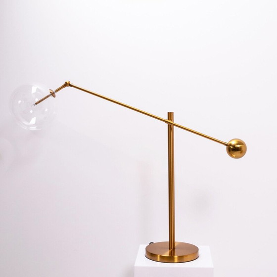 Image 1 of Vintage brass globe table lamp, Italy