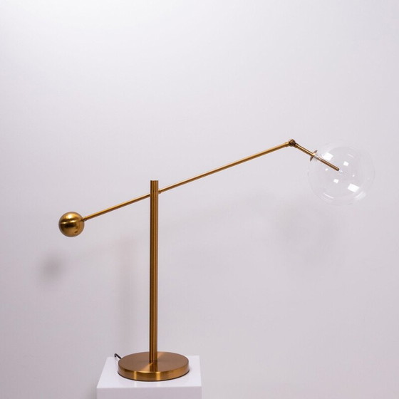 Image 1 of Vintage brass globe table lamp, Italy