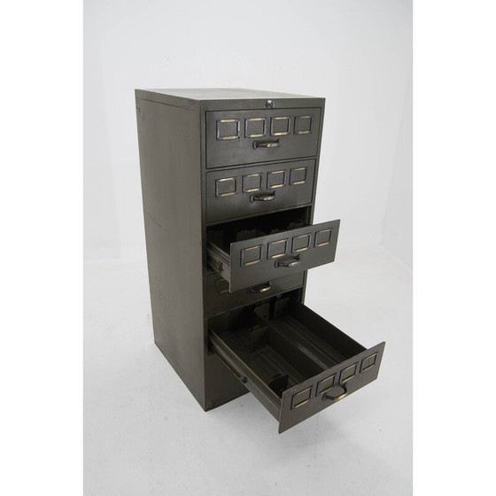 Image 1 of Vintage multi drawers card filing cabinet by August Blodner, Czechoslovakia 1930s