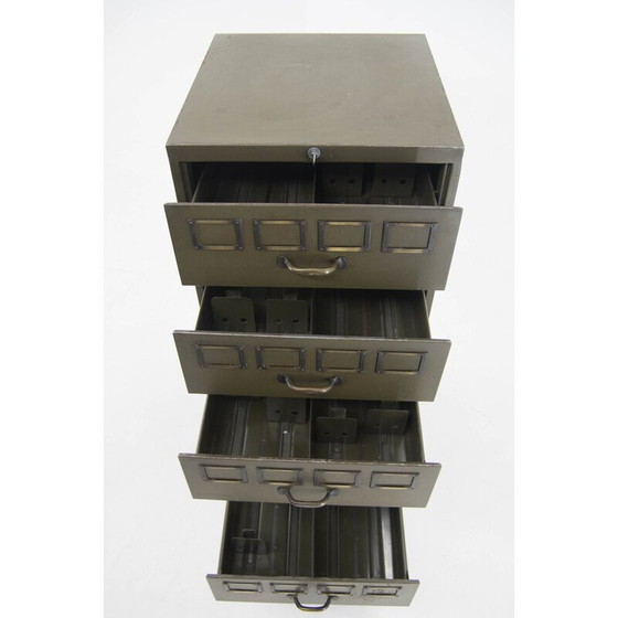 Image 1 of Vintage multi drawers card filing cabinet by August Blodner, Czechoslovakia 1930s