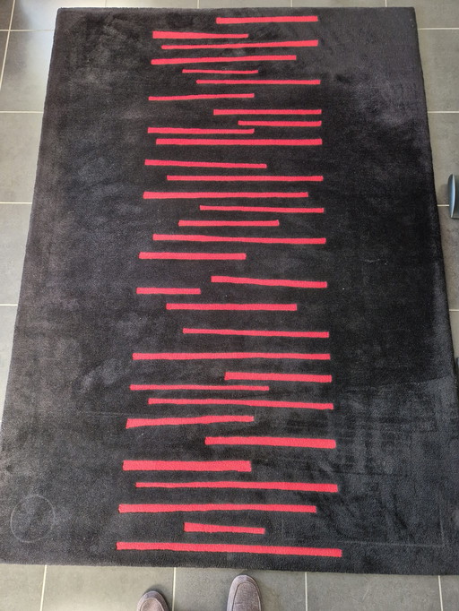 Rolf Benz Carpet Black And Red 240X170