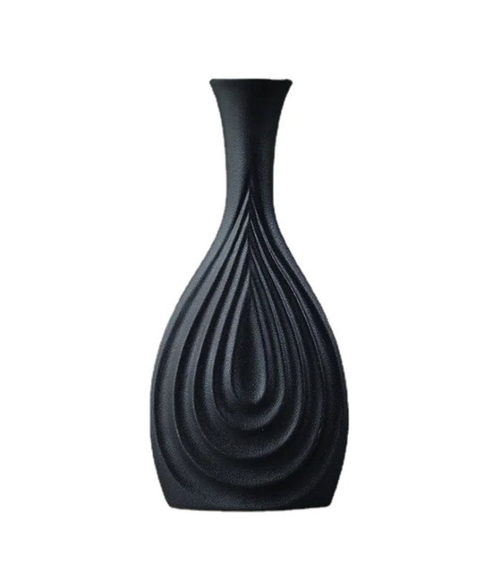 Image 1 of Black Ceramic Vase