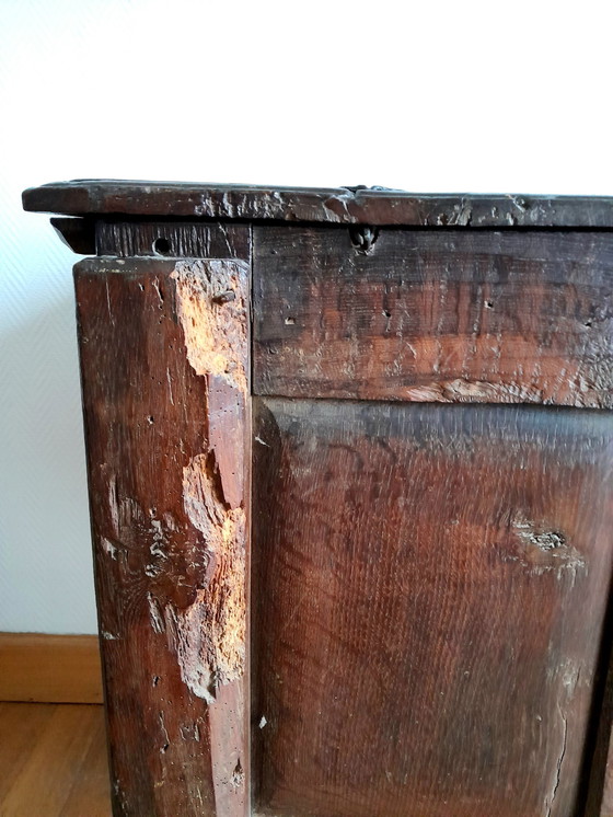 Image 1 of 19th Century Oak Castle Chest