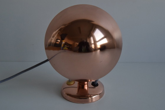 Image 1 of Bauhaus Copper Table Lamp, Czechoslovakia, 1930S. 