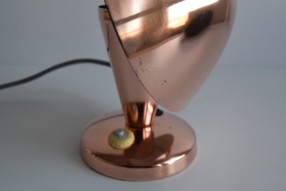 Image 1 of Bauhaus Copper Table Lamp, Czechoslovakia, 1930S. 