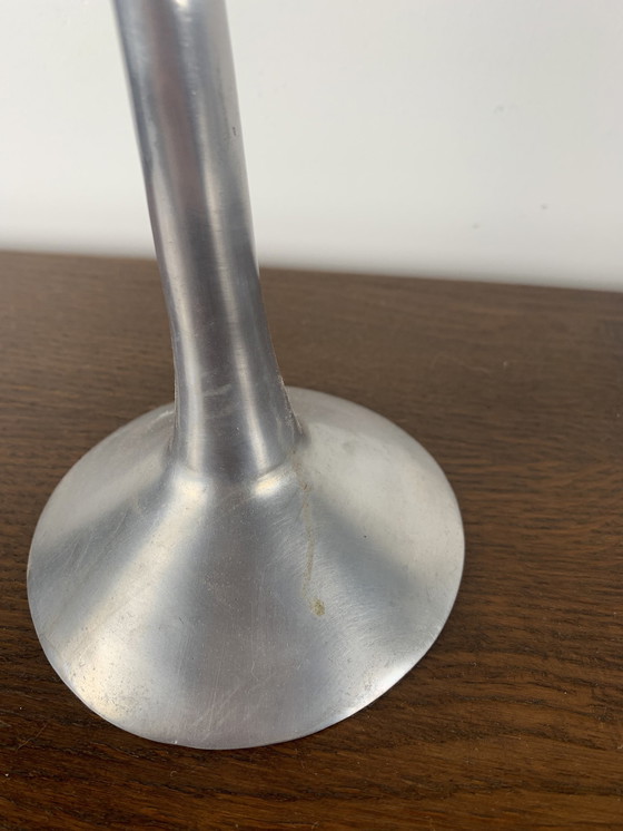 Image 1 of Pair of vintage candlesticks in cast aluminium, 1970 , Denmark