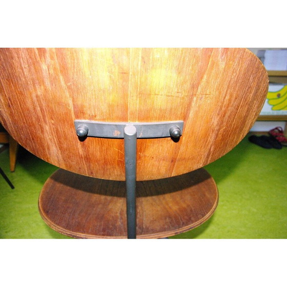 Image 1 of Vintage steel and walnut chairs by Hans Bellman for Domus, 1950