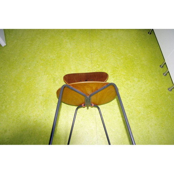 Image 1 of Vintage steel and walnut chairs by Hans Bellman for Domus, 1950