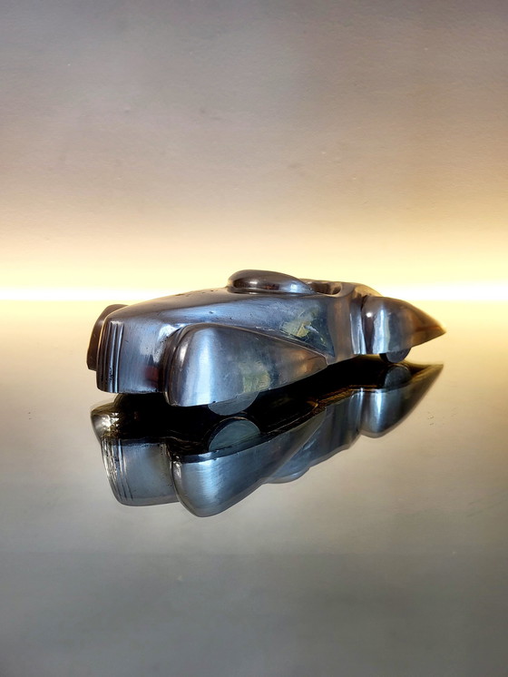 Image 1 of Vintage Batmobile Ashtray, Mercedes Benz Ssk, Solid Cast Aluminum, 1950s