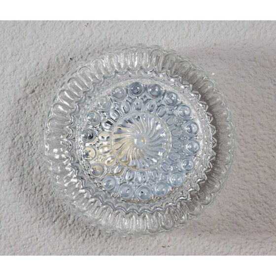 Image 1 of Lampada da parete vintage in vetro trasparente tagliato, Germania 1960