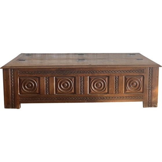 Image 1 of Vintage long chest in old wood