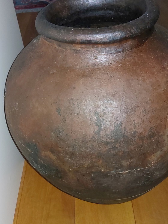 Image 1 of Earthenware Wine Storage Urn Jar From Spain