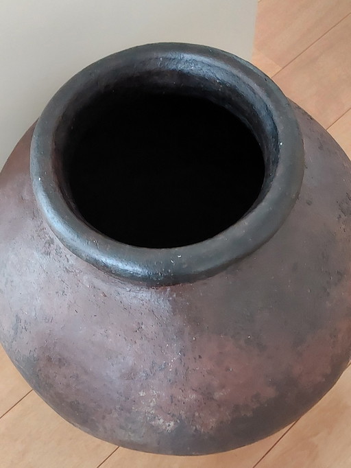 Earthenware Wine Storage Urn Jar From Spain