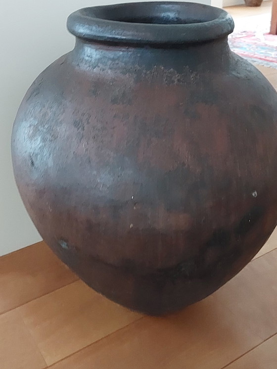 Image 1 of Earthenware Wine Storage Urn Jar From Spain