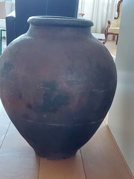 Image 1 of Earthenware Wine Storage Urn Jar From Spain