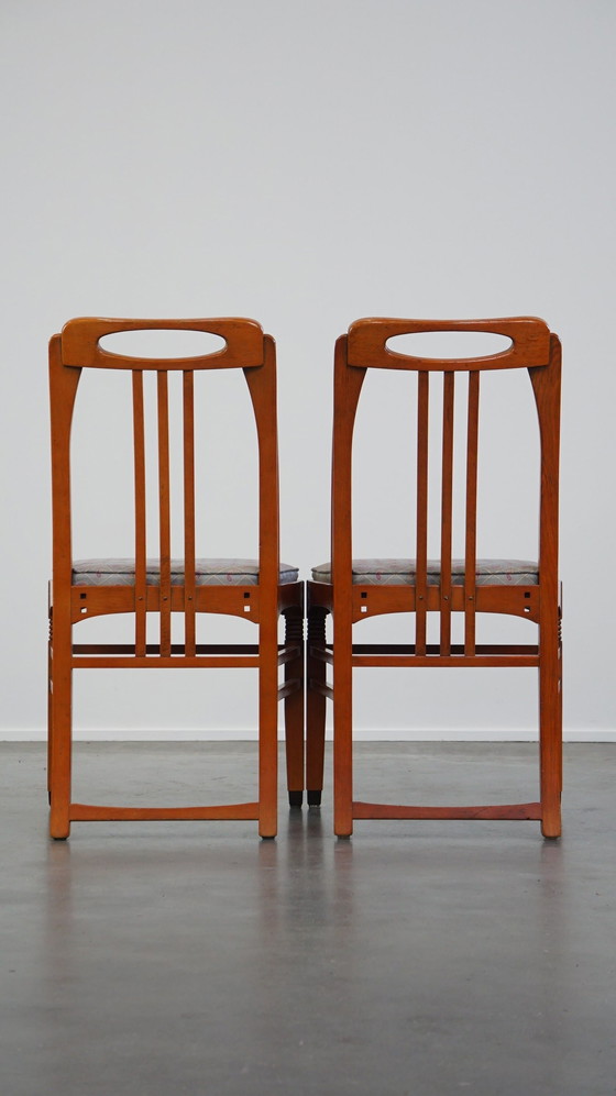 Image 1 of 4 X Art Nouveau Design Schuitema Dining Chair