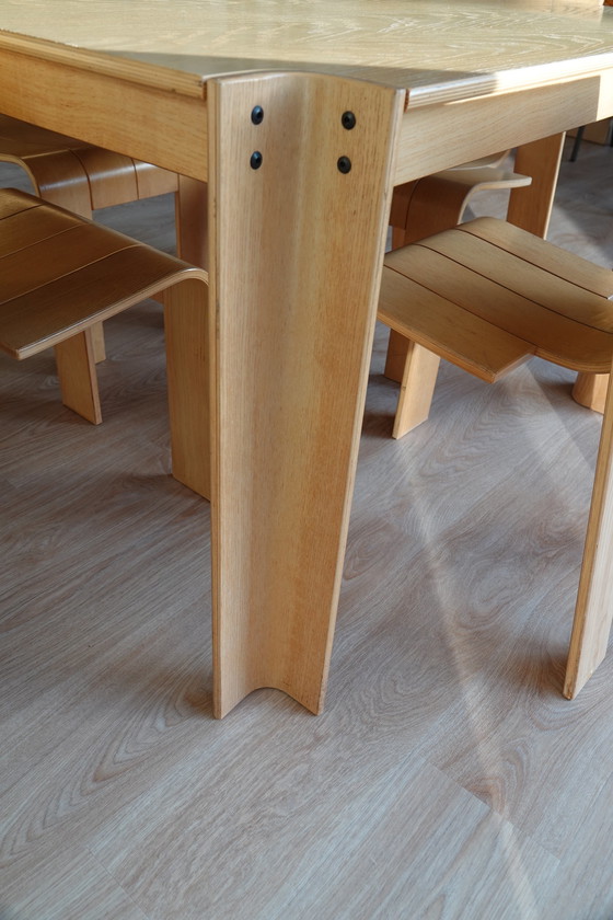 Image 1 of 4 Castelijn and Gijs Bakker chairs with dining table