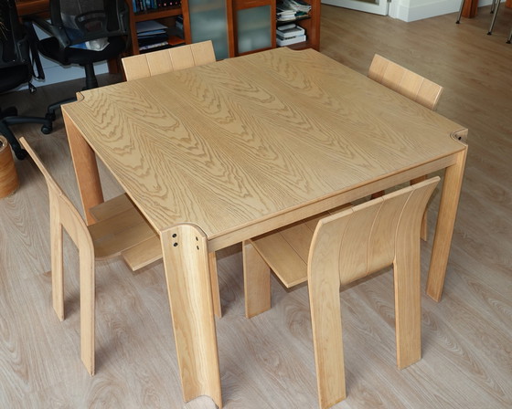 Image 1 of 4 Castelijn and Gijs Bakker chairs with dining table