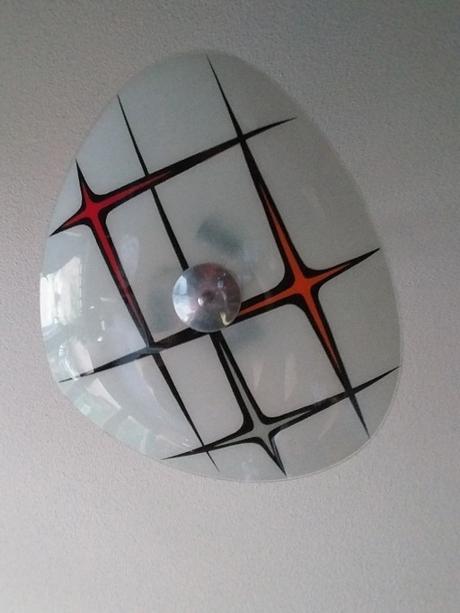 1x ceiling lamp 1960s from Czech Slovakia